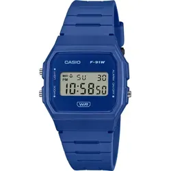 Casio Watch F-91WB-2A1EF - Herren Armbanduhr mit digitalem Display, Stoppuhr und Alarmfunktionen, ideal für Sport und Alltag, im Dunkeln leuchtend für optimale Sichtbarkeit.