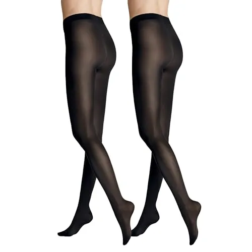 Hudson Damen Strumpfhosen Simply 40 2-Pack semi-blickdicht matt 40 DEN