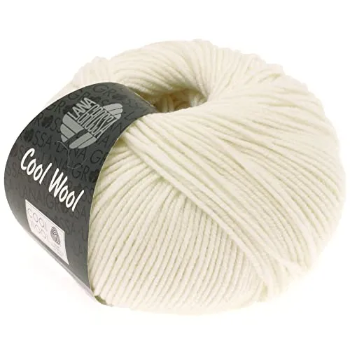 LANA GROSSA Cool Wool Uni | Extrafeine Merinowolle waschmaschinenfest und filzfrei | Handstrickgarn aus 100% Schurwolle (Merino extrafein) | 50g Wolle zum Stricken & Häkeln | 160m Garn FB 432