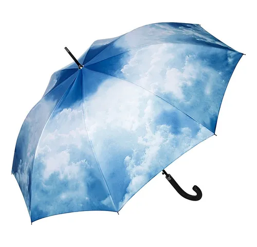 von Lilienfeld Langregenschirm Bayrischer Himmel - Stockschirm mit fröhlichem Wolkenmotiv, 100 % Regenschutz und 95 % UV-Schutz. Ideal für Regen und Sonne, leicht zu öffnen und passt perfekt zu jedem Outfit.