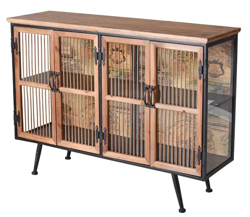 Vintage Sideboard Holzschrank Antik Anrichte Loft Möbel Beistellschrank Kommode