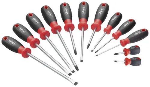 Vigor V4655 Schraubendreher-Set - Schraubendreher-Set mit Sechskant-Griffdesign, das ein Wegrollen verhindert. Ideal für präzises Arbeiten und nach DIN/ISO gefertigt.