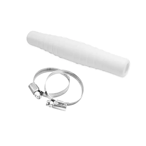 ABS Schlauchverbinder Set I ø 32-38 mm I Schlauchtüllen mit Schlauchschellen I Doppeltülle I Schlauchverteiler I 2-Wege Schlauchverbinder I ABS-Tülle für Pool, Teich und Garten I bm206