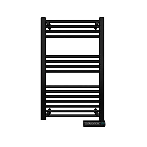 Cecotec Elektrischer Badheizkörper Ready Warm 9100 Smart Towel Black – 500 W mit Touch Control - Handtuchwärmer mit 500 W, LED-Anzeige und Wochenprogrammierer für individuellen Komfort. Ideal zum schnellen Erwärmen von Handtüchern und zur Temperaturregelung im Badezimmer.