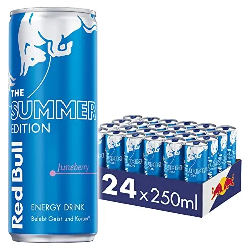 Red Bull Energy Drink Summer Edition 2023 Juneberry - 24er Palette Dosen Getränke, EINWEG (24 x 250 ml)