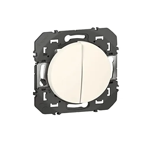 Legrand 095205 Dooxie Druckschalter, 6 A, 250 V, Weiß