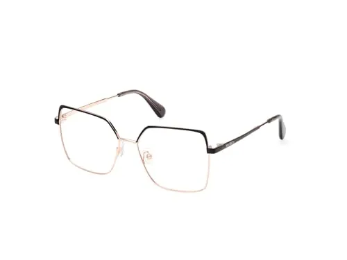Produktbild MAX&Co. Brille mit Sehstärke für Damen optional mit Sonnenbrillentönung oder Blaulichtfilter, Rechteckig, gefertigt aus Metall, Modell: MO509703354 (inklusive Brillenetui)