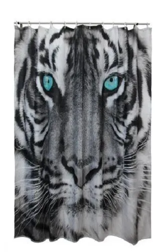 Duschvorhang Textil BxH 180 x 200 cm Tiger Fotoprint Vorhang Dusche Wanne