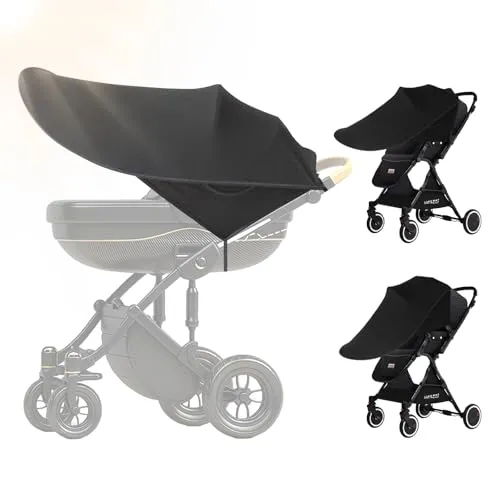 auvstar Sonnenschutz für Kinderwagen, Kinderwagen, Kinderwagen, Sonnenschutz, Sonnenschutz, Kinderwagen, Schwarz, Sonnenschutz, Kinderwagen, Autositz mit hervorragendem UV-Schutz (blau) (Schwarz)