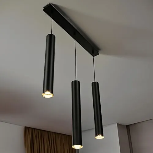 Licht-Erlebnisse Pendelleuchte 3-flammig in Schwarz - Moderne 3-flammige Pendelleuchte aus Metall, ideal für Esszimmer und Küche. Höhenverstellbar und mit freier Leuchtmittelwahl für individuelle Lichtgestaltung.