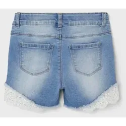 Name It Jeansshorts Salli mit Spitze blau 164 von NAME IT