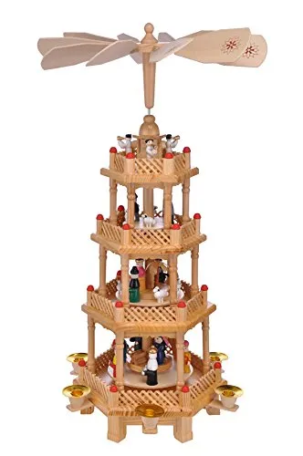 Haushalt International große Weihnachtspyramide – 4-stöckig, 52 cm