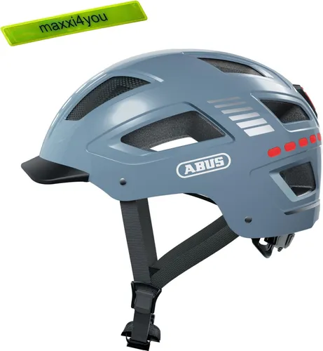 Abus Hyban 2.0 LED Fahrradhelm Eisblau Größe L (56-61 cm)