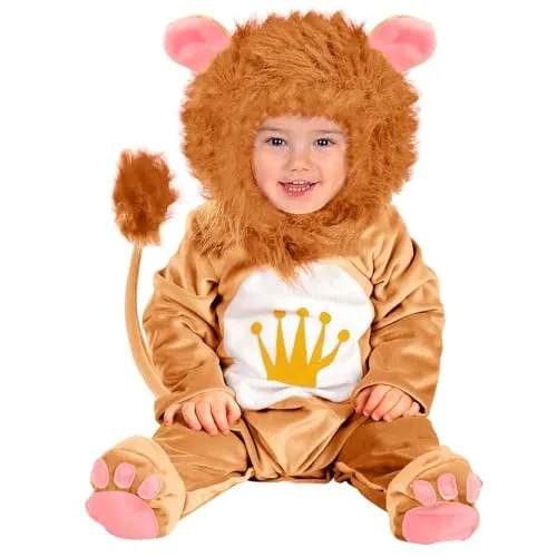 Löwenkostüm für Kinder - Unisex 90cm - Baby- & Kleinkinderkostüme, komplettes Kostüm für kleine Löwen, ideal für Partys und Verkleidungen, farblich ansprechend in Braun.