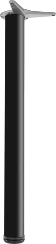 Vasalat - Camar Tischfuß Verstellbar 690-720mm Rund Ø 60mm, Metall Tischbein Höhenverstellbar, Stahl Schwarz Lackiert