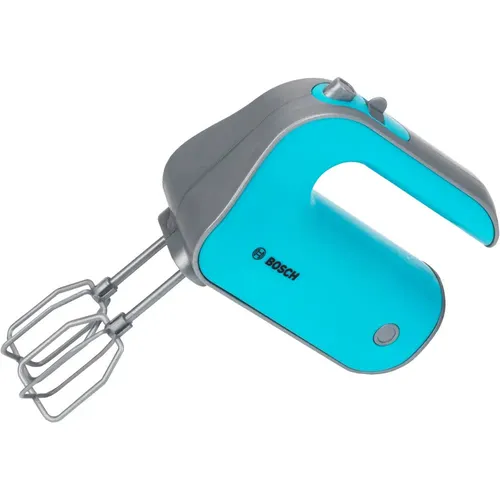 Theo Klein Bosch Handmixer - Haushaltsspielzeug für kreative Kinder, batteriebetriebener Mixer mit abnehmbaren Quirls und Schalterattrappe, ideal für Rollenspiele in der Kinderküche.