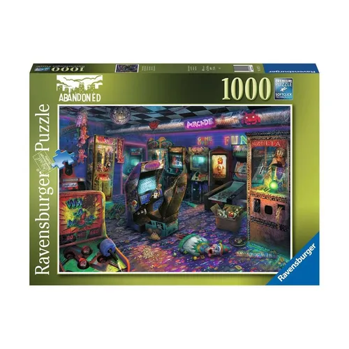 Ravensburger Forgotten Arcade Puzzle – 1000 Teile für spannende Puzzlemomente - Klassisches Puzzle für Erwachsene und Kinder ab 12 Jahren, mit gruseligem Arcade-Motiv. Hochwertige Verarbeitung und ideal für gemeinsames Puzzeln – perfekt als Geschenk!