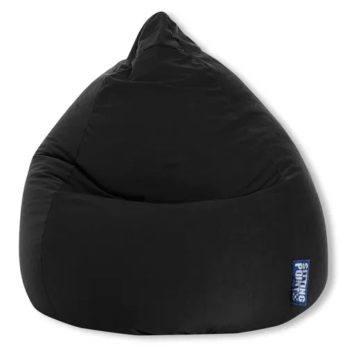 Sitzsack Gamewarez Classic - schwarz mit Getränkehalter - Sitzsäcke & aufblasbare Sessel, bequemer Sitzsack aus Kunstleder mit praktischem Getränkehalter – perfekt für entspannte Stunden in jedem Raum.