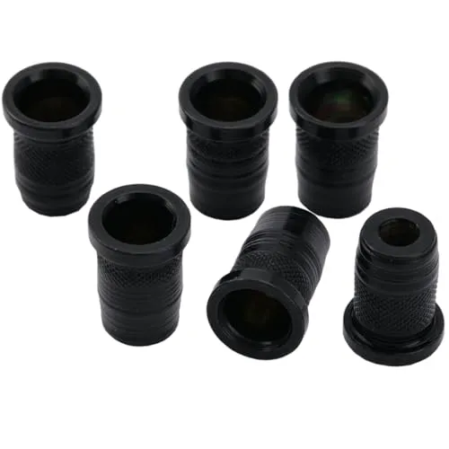 Musiclily Pro 11mm Stahl Top Saitenhülsen String Ferrules String-Through-Body für Telecaster Strat Style E-Gitarre, Schwarz (6 Stück)