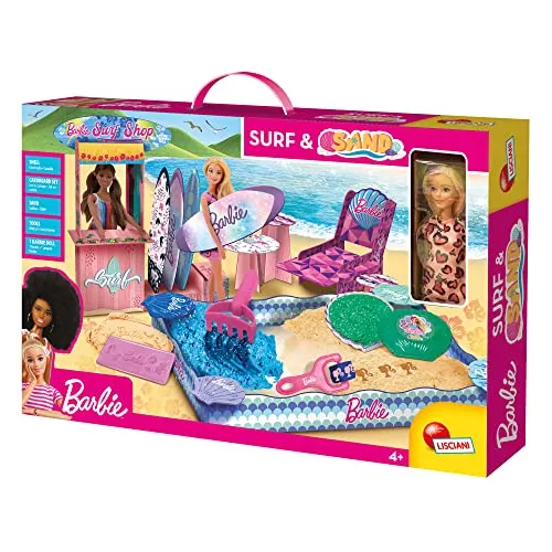Lisciani – BARBIE Universe – BARBIE Surf & Sand Spielset – Strandspielset – 51,7 x 8 x 33,8 cm – mehrfarbig – Sandspielzeug – fördert die Kreativität – für Kinder ab 4 Jahren