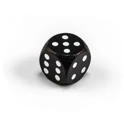 Waldfelsen Spiel – Einzelne Spielwürfel (16 mm) aus Holz Augenwürfel Würfel Holzwürfel, Spielmaterial, Verschiedene Farben schwarz