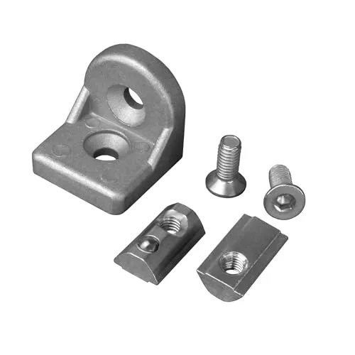 Drehwinkel Verbinder ink. Schrauben und Nutensteine Nut 8 für Aluprofil 30-er 10 Stück