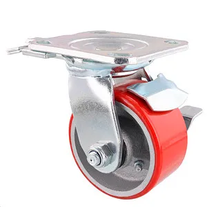 WAGNER® design yourself Schwerlast-Lenkrolle RO 0114 rot - Schwenkbare Schwerlast-Lenkrolle in rot, ideal für den industriellen Einsatz und robuste Mobilität von schweren Lasten.