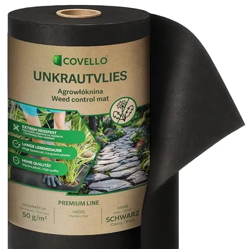 Covello Unkrautvlies 85m² Premium Line in schwarz von Covello