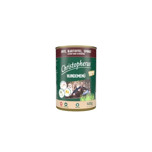 Christopherus Menu Senior Ente, Kartoffel und Spinat Hundefutter 400g