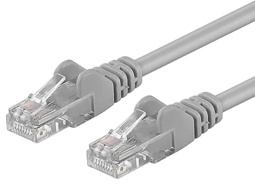 PremiumCord Netzwerkkabel, Ethernet, LAN & Patch Kabel CAT5e, UTP, Schnell flexibel & Robust RJ45 Kabel 1Gbit/S, AWG 26/7, Kupferkabel 100% Cu, Grau, 10m