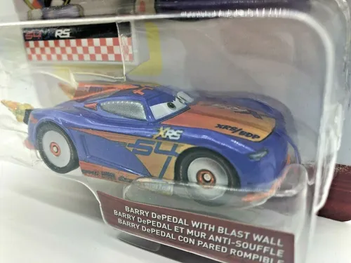 Disney Pixar Cars - Auto - Barry DePedal mit Schutzwall - XTREME RACING SERIES