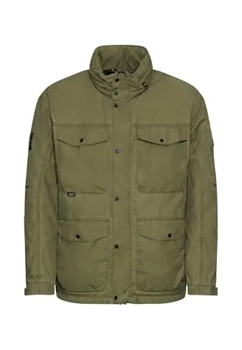 camel active Herren teXXXactive® Jacke mit Roll-up Kapuze Olivgrün - Wasserresistente Jacke für optimalen Wetterschutz. Mit abschließbaren Brusttaschen für sicheren Stauraum und im Regular Fit. Ideal für aktive Männer, die Wert auf Funktionalität und Stil legen.