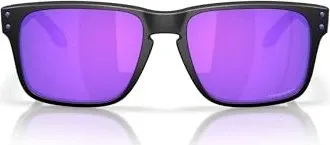 Oakley Holbrook Matte Black / Prizm Violet Sportbrille - Sportbrille im klassischen Design mit modernster Oakley-Technologie. Prizm-Gläser für verbesserte Sicht und UV-Schutz, ideal für Abenteurer und Outdoor-Enthusiasten.