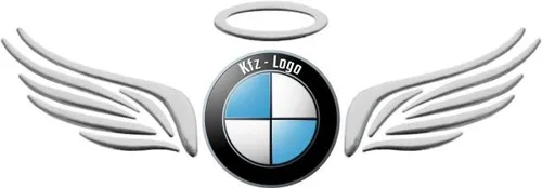 Hermann Schütz Aufkleber 3D-Chrome Dimension Angel Wings silber 60x180mm