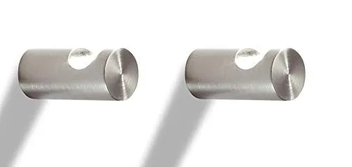 Wandhaken Länge 3 cm, Edelstahl gebürstet, Wandverschraubung - PHOS Design 2