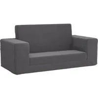 vidaXL Kinder Schlafsofa 2-Sitzer - 2-in-1 Kindersofa mit Schlaffunktion, weicher Plüschbezug und abnehmbar für komfortables Spielen und Schlafen