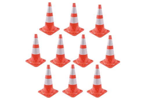 TRUTZHOLM Pylonen 10x Verkehrskegel - Ideal für Spiel und Training - Spiel-Pylonen, wetterbeständige PVC-Kegel im praktischen 10er Set, perfekt für Sport, Training und kreative Spielideen.