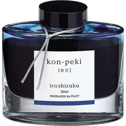 Iroshizuku Tintenglas 50ml - Kon-Peki Deep Cerulean Blue - Grafik- & Zeichenbedarf, hochwertiges Tinte für brillante Schreib- und Zeichenergebnisse in tiefem Blau.