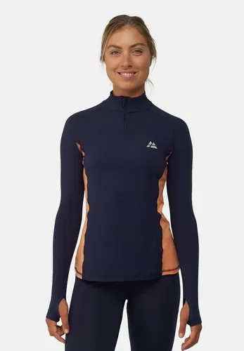 DANISH ENDURANCE Funktionsshirt Half Zip Damen – Sportshirt mit Daumenlöchern - Hochwertiges Damen-Laufshirt aus leichtem Material für optimalen Komfort. Mit 4-Wege-Stretch, Daumenlöchern und reflektierenden Details für Sicherheit. Ideal für Sport, Fitness und Outdoor-Aktivitäten. Integrierte Brusttasche für wichtige Utensilien.