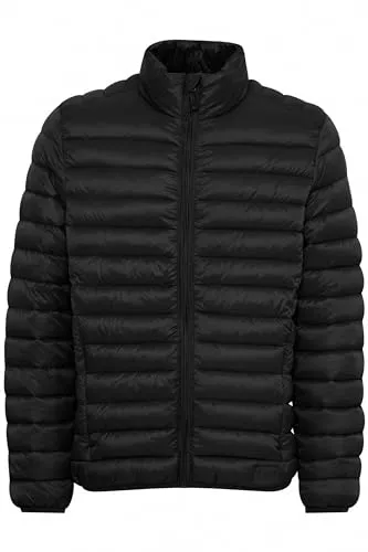 Blend BHNils Herren Steppjacke Übergangsjacke Jacke gefüttert mit Stehkragen Reißverschlusstaschen Regular fit, Größe:XL, Farbe:Black (70155)