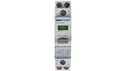 Druckknopfschalter mit grünem Licht 16A 2Z SVN433 - Fehlerstromschutz (RCD) mit LED-Meldeleuchte, ideal für sichere Steuerung und Überwachung von elektrischen Geräten, nach höchsten Sicherheitsstandards.