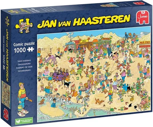 Jan Van Haasteren Sandskulpturen Puzzle 1000 Teile - Klassisches Puzzle mit 1000 Teilen, ideal für entspannende Abende und umweltfreundlich aus 100% recyceltem Karton hergestellt.