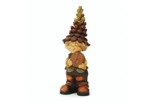 Euro Souvenirs Gartenfigur Tannenzapfen Wichtel (2 St) - Figuren aus Polyresin, charmante Tannenzapfen-Wichtel für eine festliche Gartenatmosphäre, Höhe: 30 cm, ideal für die Dekoration im Außenbereich.