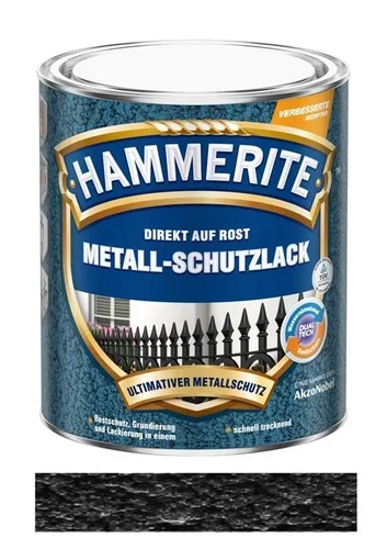 Hammerite Metallschutz-Lack Hammerschlag 250 ml schwarz von Hammerite