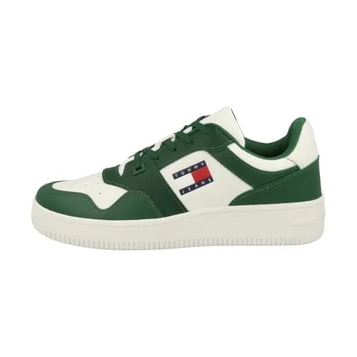 Tommy Jeans Herren TJM Retro Basket ESS Em0Em01395 Mittleres Oberteil, Green (Terrain), 41 EU
