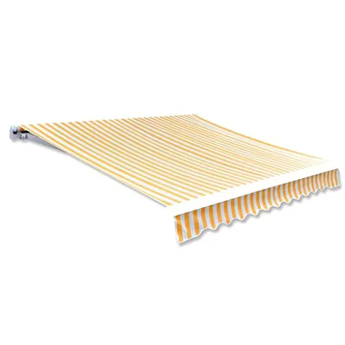 vidaXL Markisenstoff Sonnenschutz Orange-Weiß 350×250 cm von vidaXL