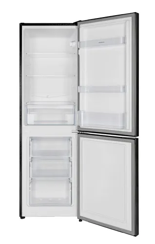 Kühlschrank Kühl Gefrierkombi Standgerät freistehend Silber 144 cm Respekta