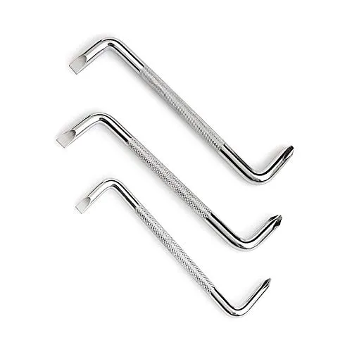 SITAKE 3-teiliges Offset-Schraubendreher-Set, Kopf-Schraubendreher-Set mit magnetischem Z-Typ-Schraubenantrieb mit Kreuzschlitz und Schlitzkopf