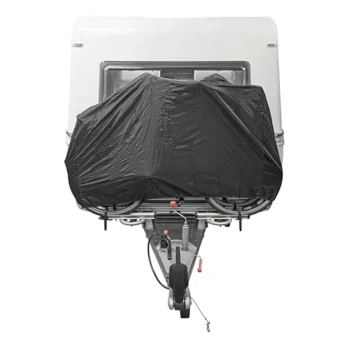 ProPlus Fahrradschutzhülle Deichsel für 2 Fahrräder, (BxHxT) 100 x 55 x 162 cm, Nylon, schwarz für Anhänger oder Wohnwagen