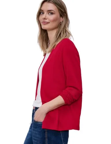 Street One Damen Langarm Jacke - Offene Passform für jeden Tag - Diese leichte Langarmjacke in offener Passform eignet sich perfekt zum Layering und verleiht deinem Look eine lässige Note. Ideal für den täglichen Gebrauch!